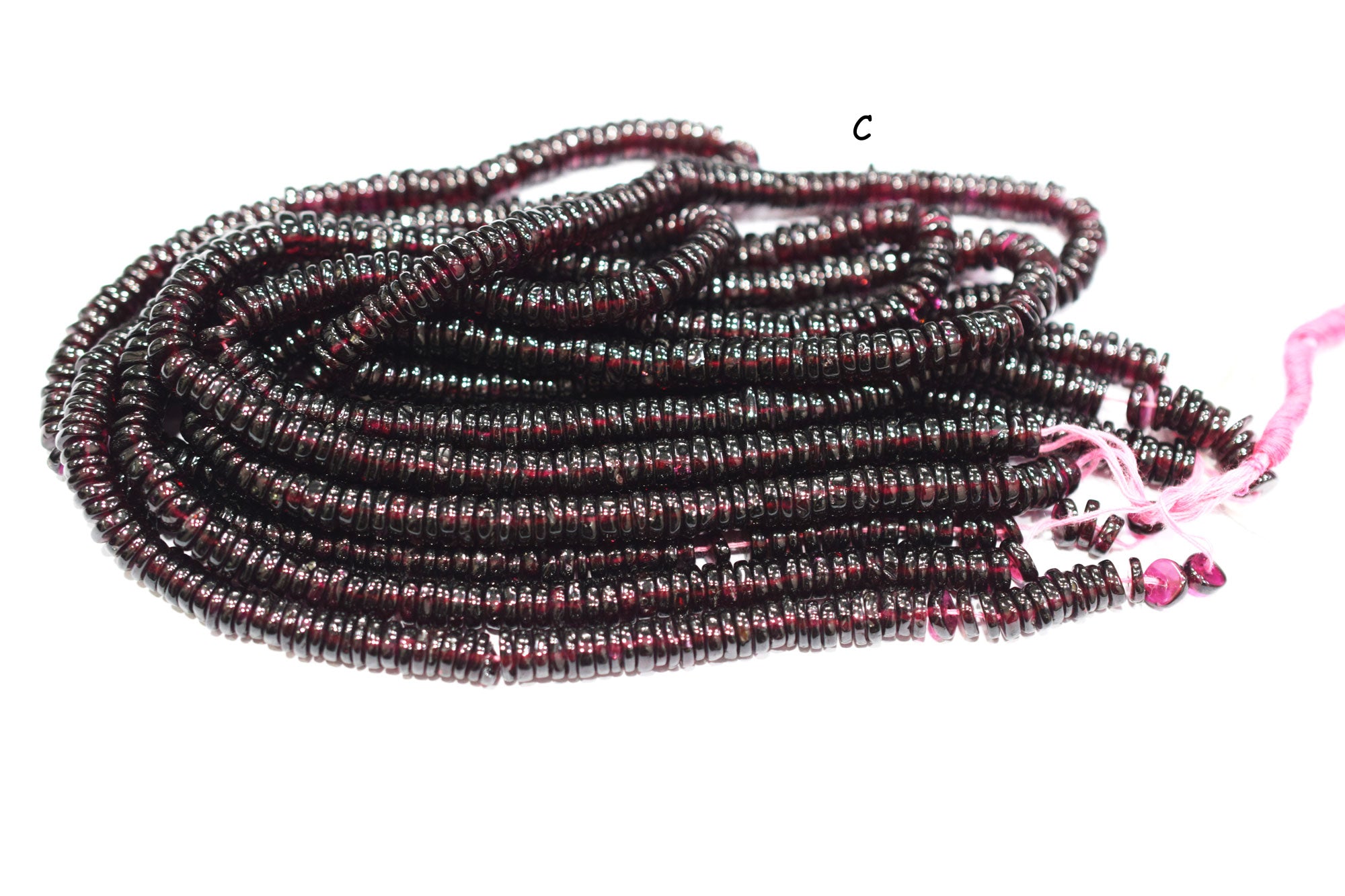 Rhodolite Garnet Tyre Shape Beads , Sold By Strand , 5 - 7 mm , 16" ,  19844