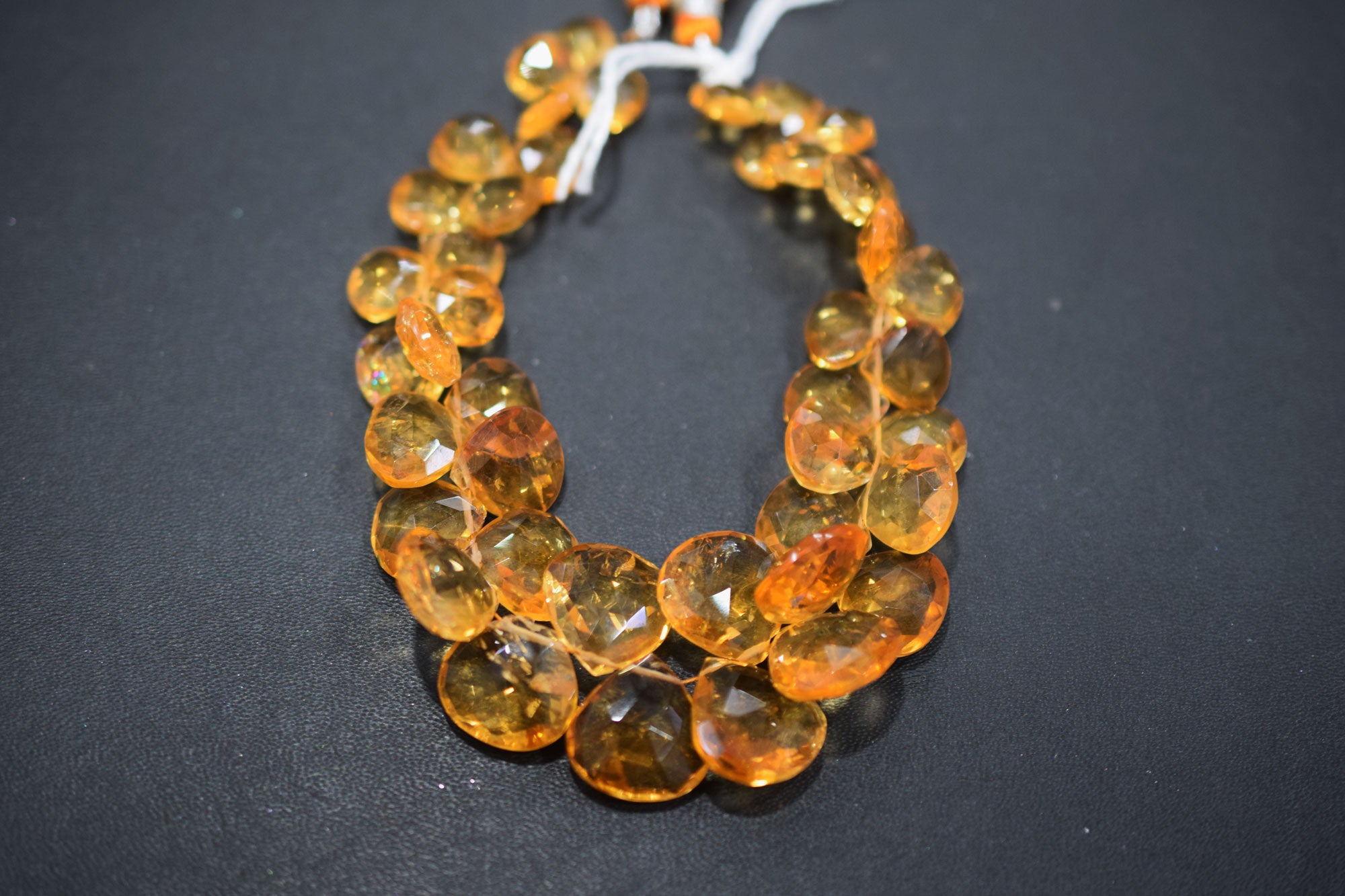 Natural Citrine Faceted Pear Shape Beads , Sold By Strand , 9x12 - 9.50x14 mm , 8" , 19849