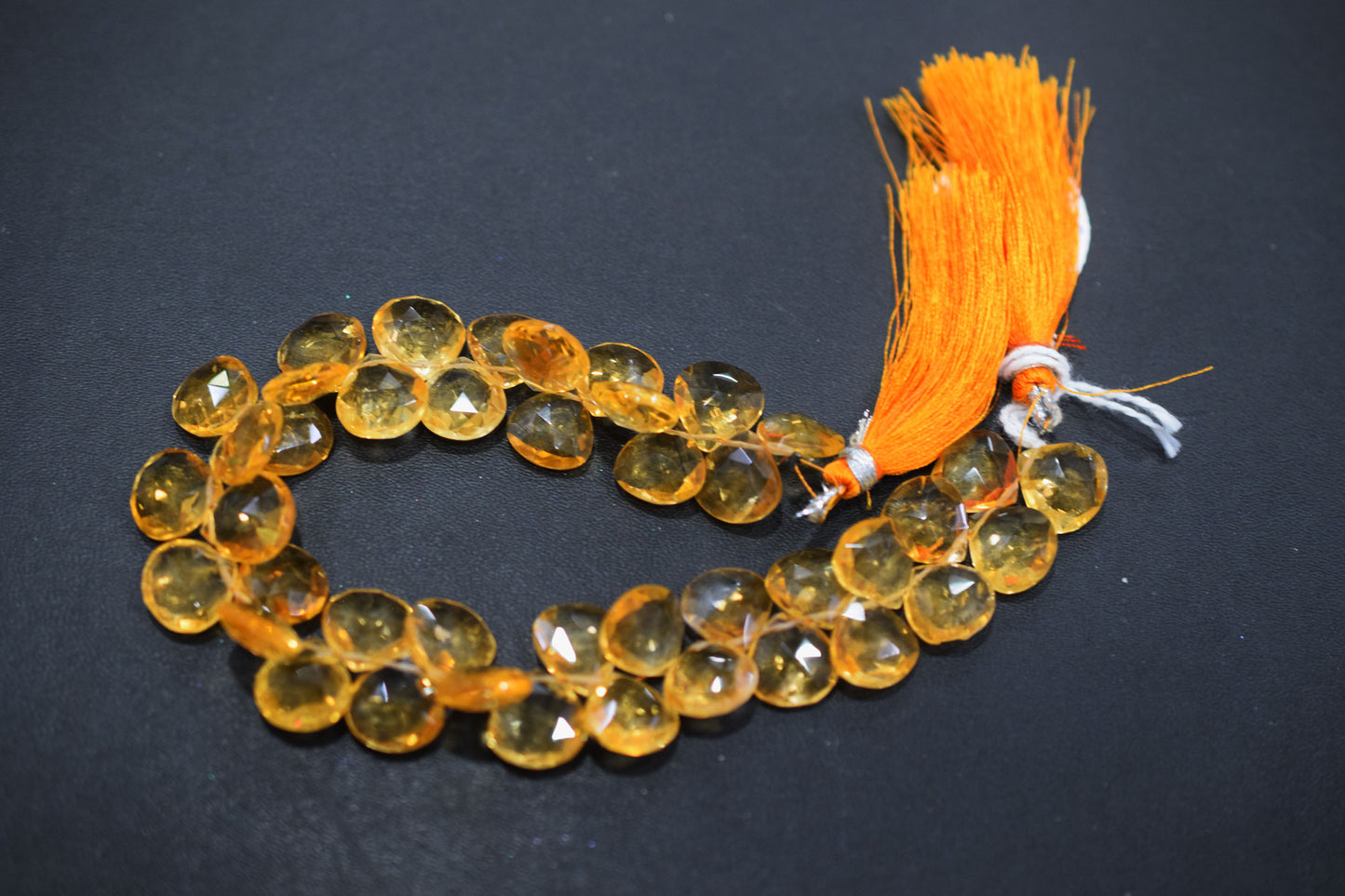 Natural Citrine Faceted Pear Shape Beads , Sold By Strand , 9x12 - 9.50x14 mm , 8" , 19849