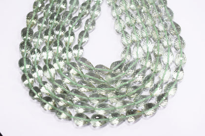 Natural Green Amethyst Straight Drill Tear Drops Shape Beads , Sold By Strand , 8x12 - 8.50x14 mm ,15" , 19853