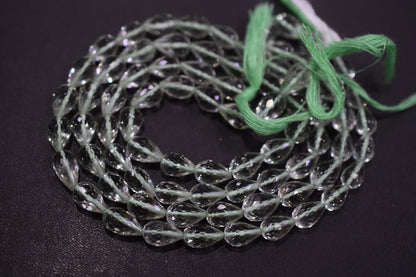 Natural Green Amethyst Straight Drill Tear Drops Shape Beads , Sold By Strand , 6x10 - 7.50x13 mm , 15", 19855