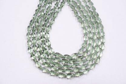 Natural Green Amethyst Straight Drill Tear Drops Shape Beads , Sold By Strand , 6x10 - 7.50x13 mm , 15", 19855