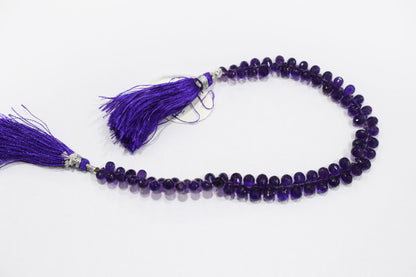 Natural Amethyst Side Drill Tear Drops Shape Beads , Sold By Strand , 4.5x5 - 7x11 mm , 8" , 19858
