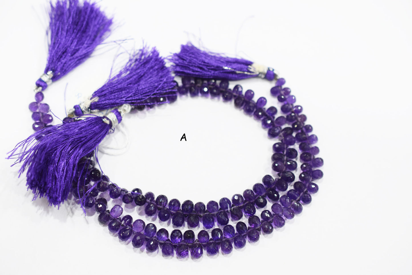 Natural Amethyst Side Drill Tear Drops Shape Beads , Sold By Strand , 4.5x5 - 7x11 mm , 8" , 19858