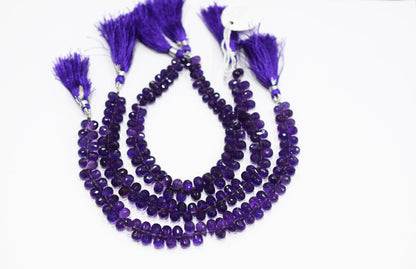 Natural Amethyst Side Drill Tear Drops Shape Beads , Sold By Strand , 4.5x5 - 7x11 mm , 8" , 19858