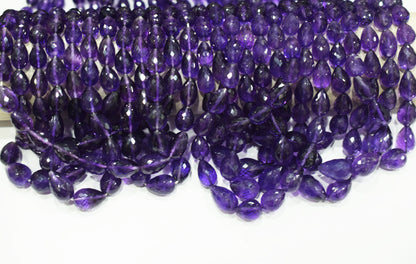 Natural Amethyst Straight Drill Tear Drops Shape Beads , Sold By Strand , 5.50x8 - 9x13 mm ,16" , 19859