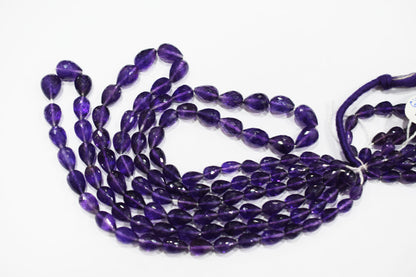 Natural Amethyst Straight Drill Tear Drops Shape Beads , Sold By Strand , 5.50x8 - 9x13 mm ,16" , 19859