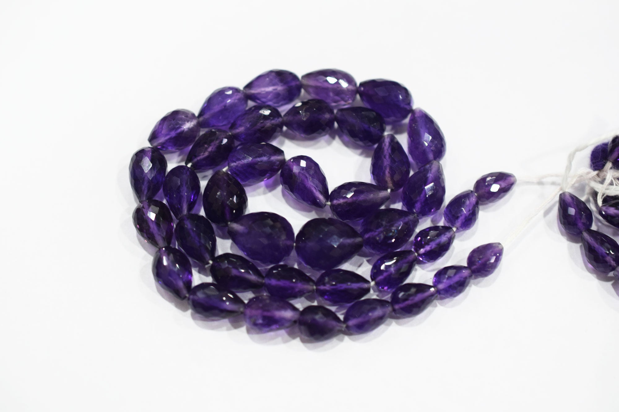 Natural Amethyst Straight Drill Tear Drops Shape Beads , Sold By Strand , 5.50x8 - 9x13 mm ,16" , 19859
