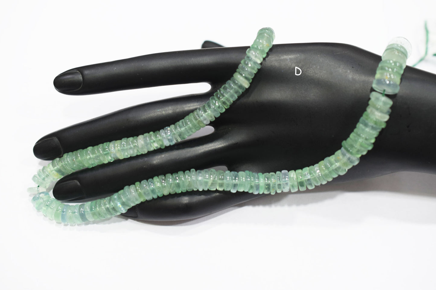 Natural Green Fluorite Smooth Heishi Tyre Shape Beads , Sold By Strand , 6.50 - 15 mm , 16" ,  19867