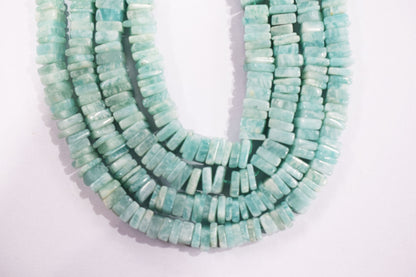 Amazonite Heishi Square Shape Beads , Sold By Strand ,  5.50x5.50 - 6.50x6.50 mm, 16", 19907