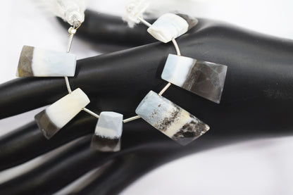 11 Pieces in a Strand Boulder Lace Opal Tapered Baguette Shape Beads ,  11x18 - 12x27 mm, 19908