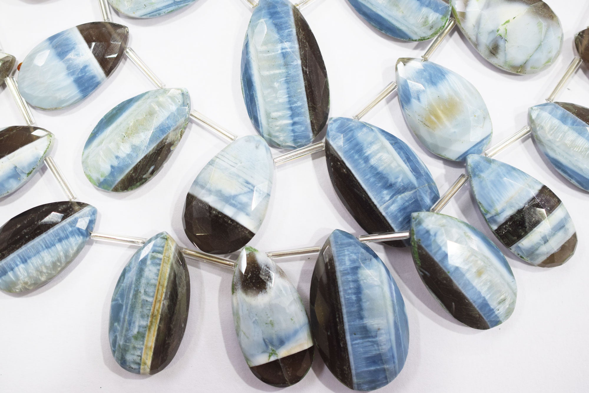 11 Pieces in a Strand Boulder Lace Opal Pear Shape Beads  , Sold By Strand , 14x20-21x37 mm , 19912