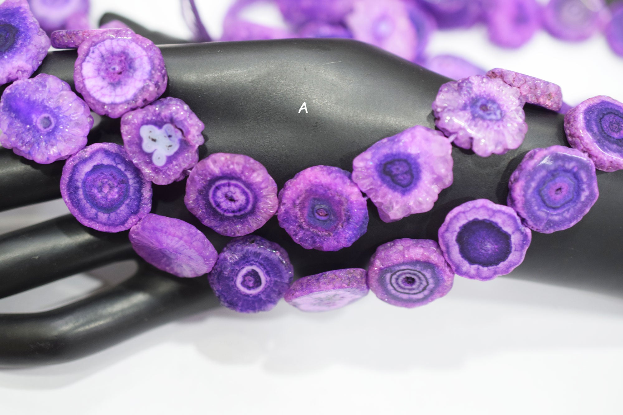 Purple Color Druzy Nuggets Shape Beads , Sold By Strand , 15x17 - 22x27 mm , 14" ,  19922