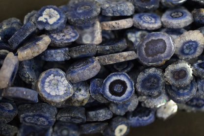 Iolite Color Druzy Nuggets Shape Beads  , Sold By Strand , 14x15 - 18x21 mm , 13" ,  19924