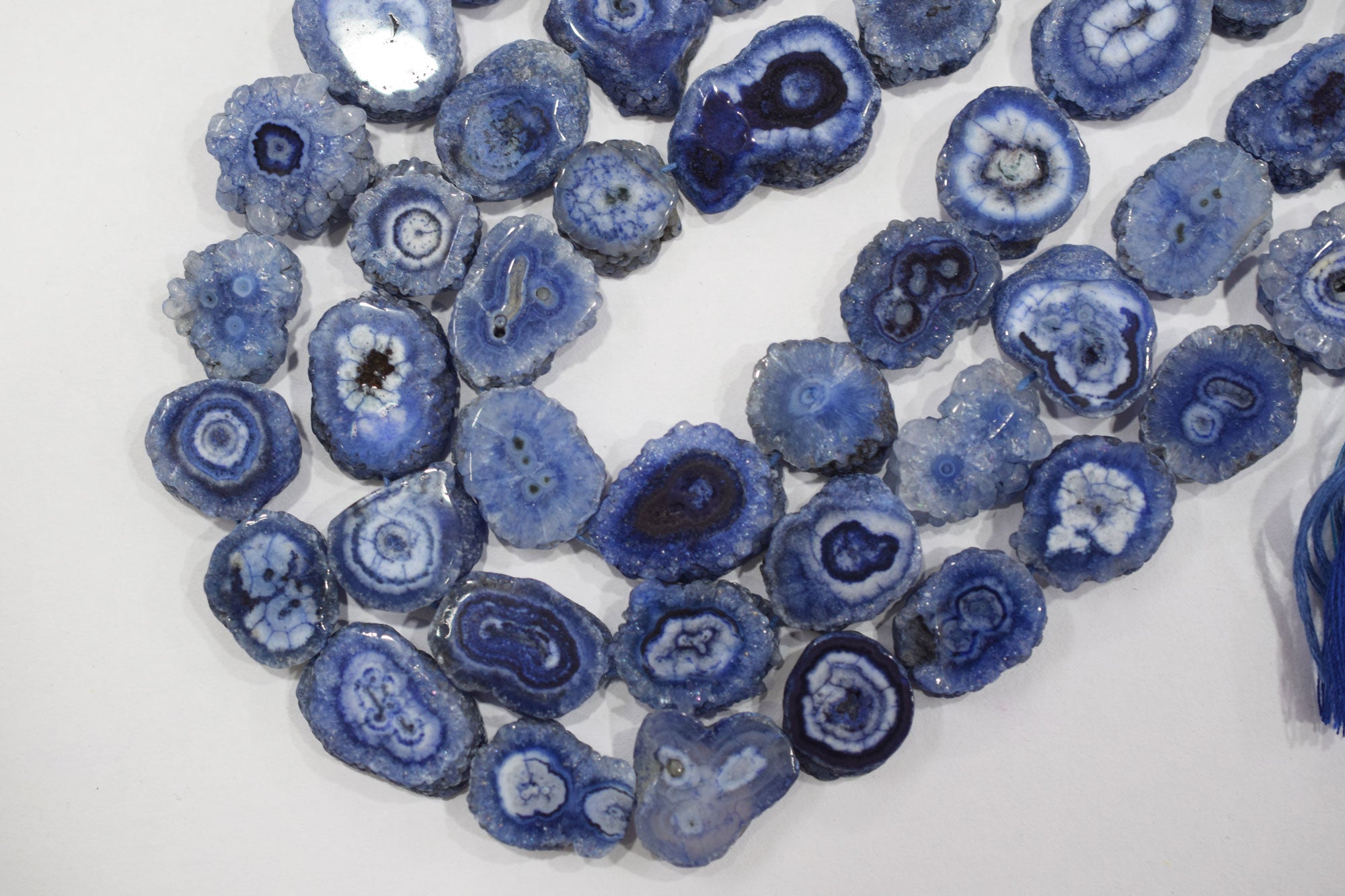 Iolite Color Druzy Nuggets Shape Beads  , Sold By Strand , 14x15 - 18x21 mm , 13" ,  19924