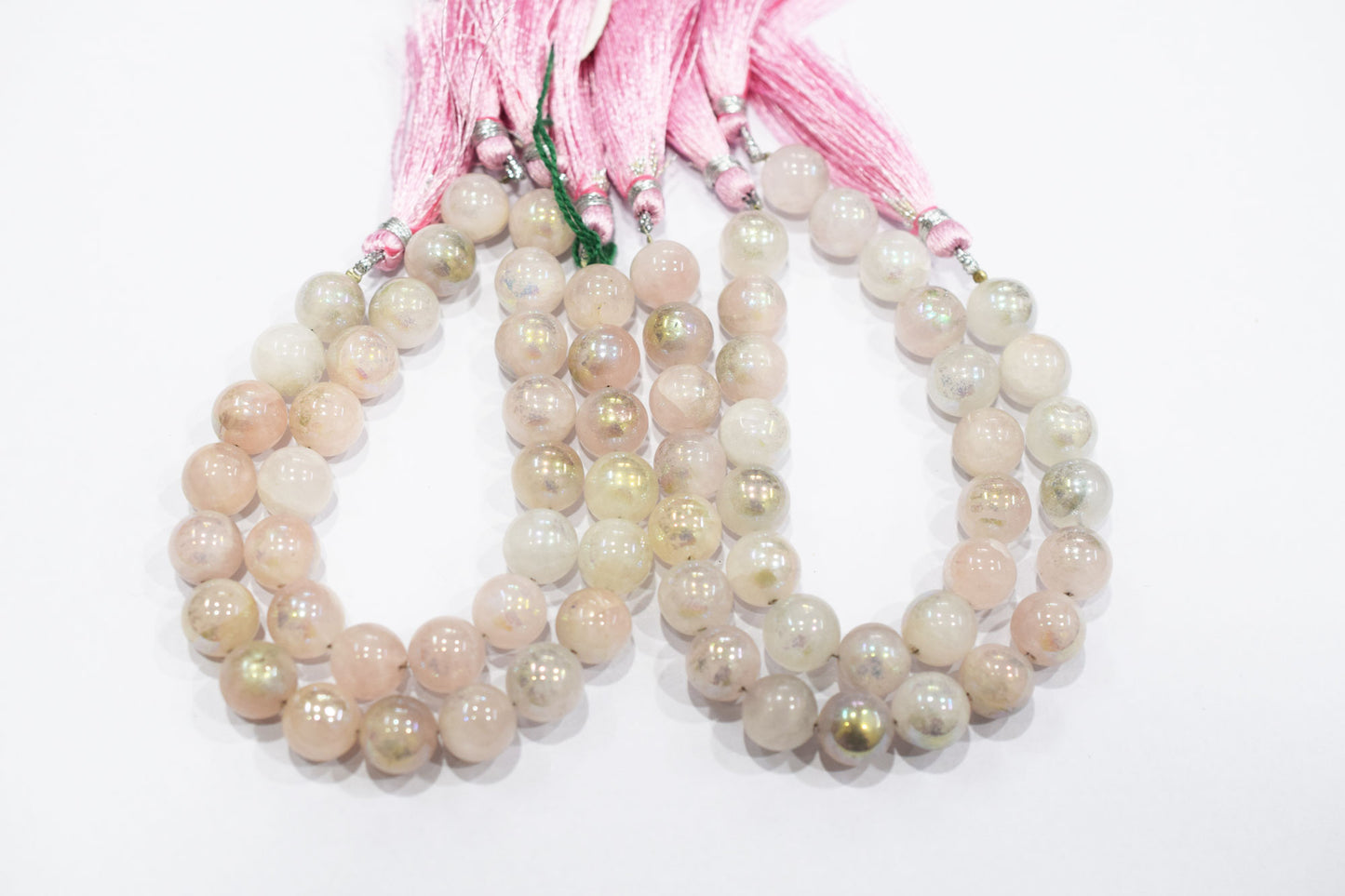 Mystic Metallic Coated Rose Quartz smooth Beads , Sold By Strand , 11 - 11.50 mm , 7" , 20369