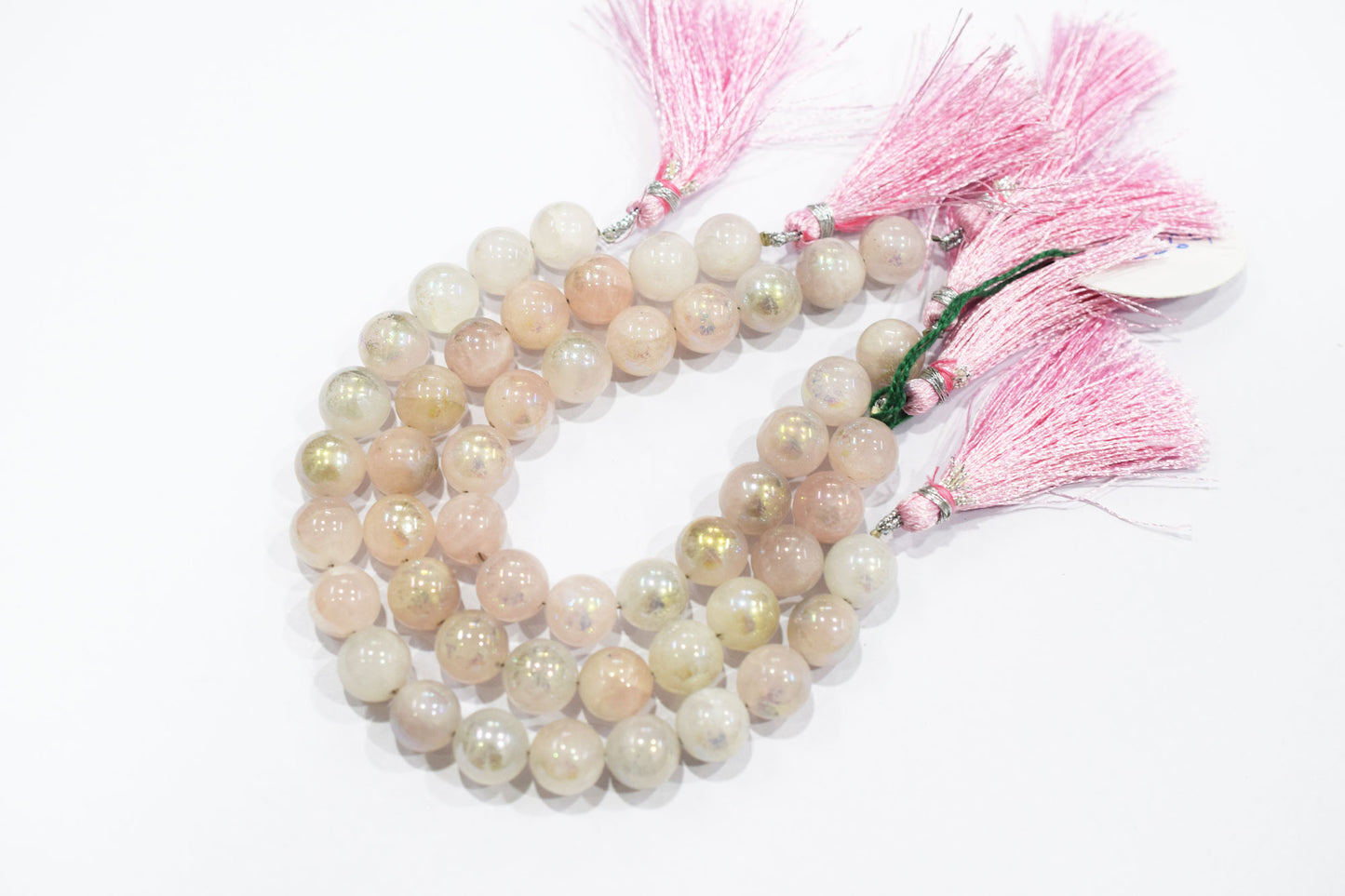 Mystic Metallic Coated Rose Quartz smooth Beads , Sold By Strand , 11 - 11.50 mm , 7" , 20369