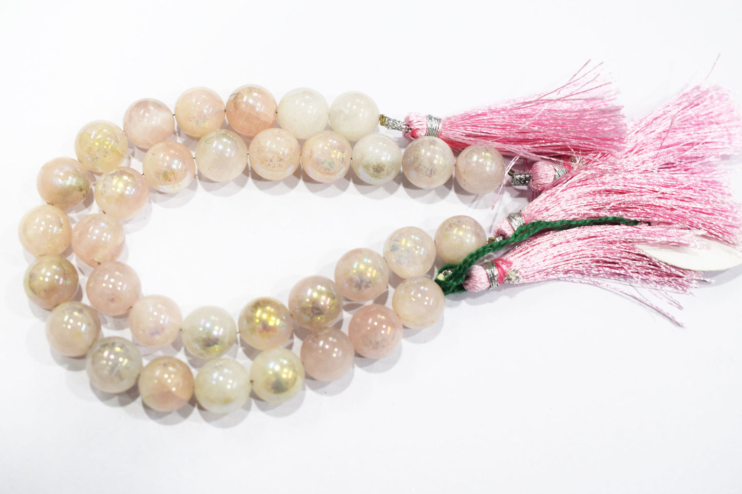 Mystic Metallic Coated Rose Quartz smooth Beads , Sold By Strand , 11 - 11.50 mm , 7" , 20369