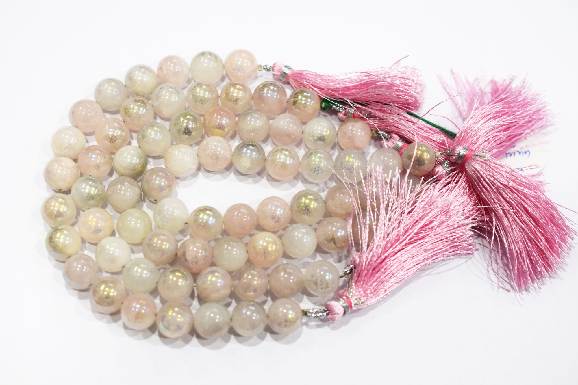 Mystic Metallic Coated Rose Quartz smooth Beads , Sold By Strand , 10 - 11  mm , 7" , 20370