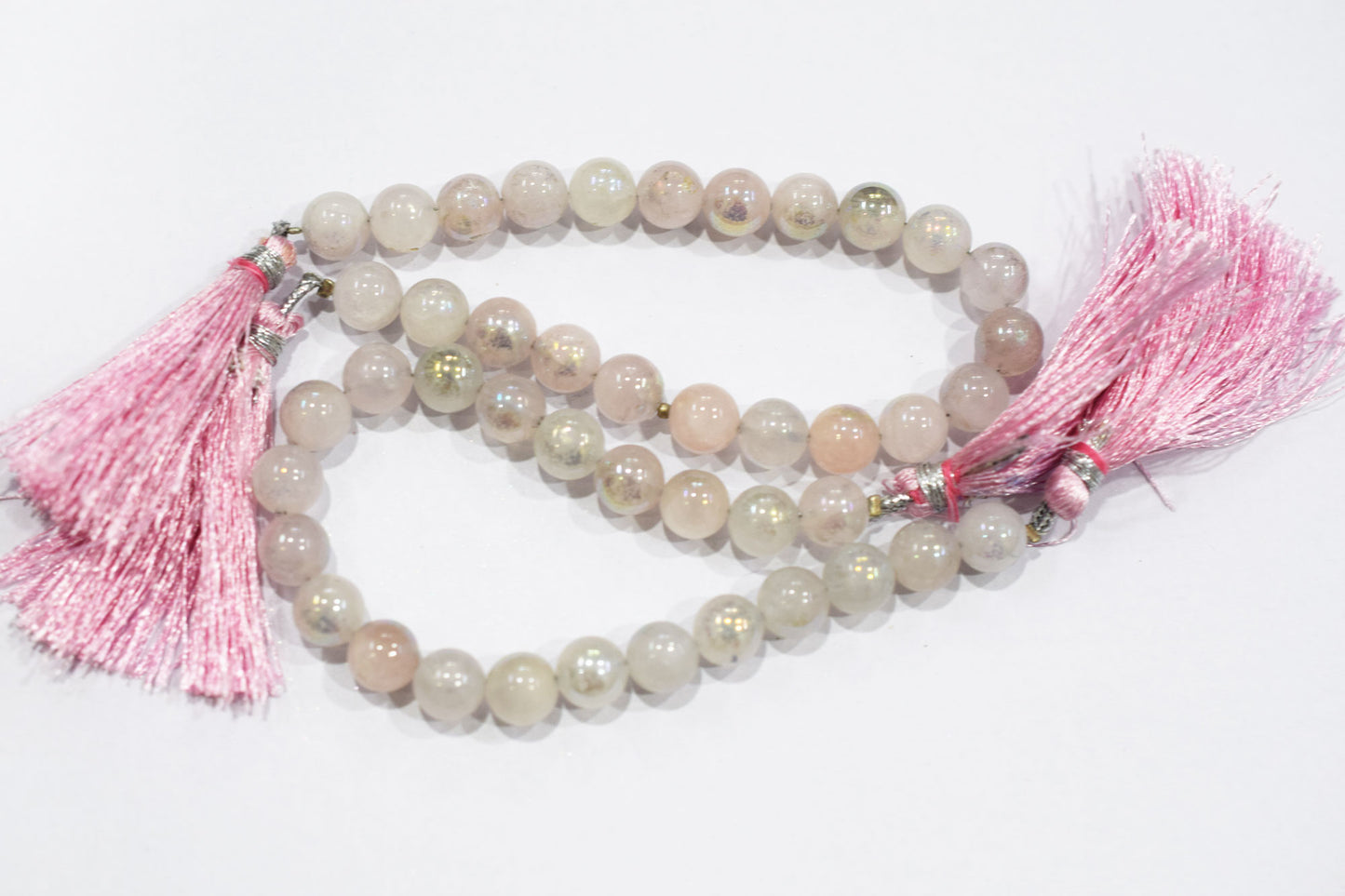 Mystic Metallic Coated Rose Quartz smooth Beads , Sold By Strand , 8 - 8.50 mm , 7" , 20371