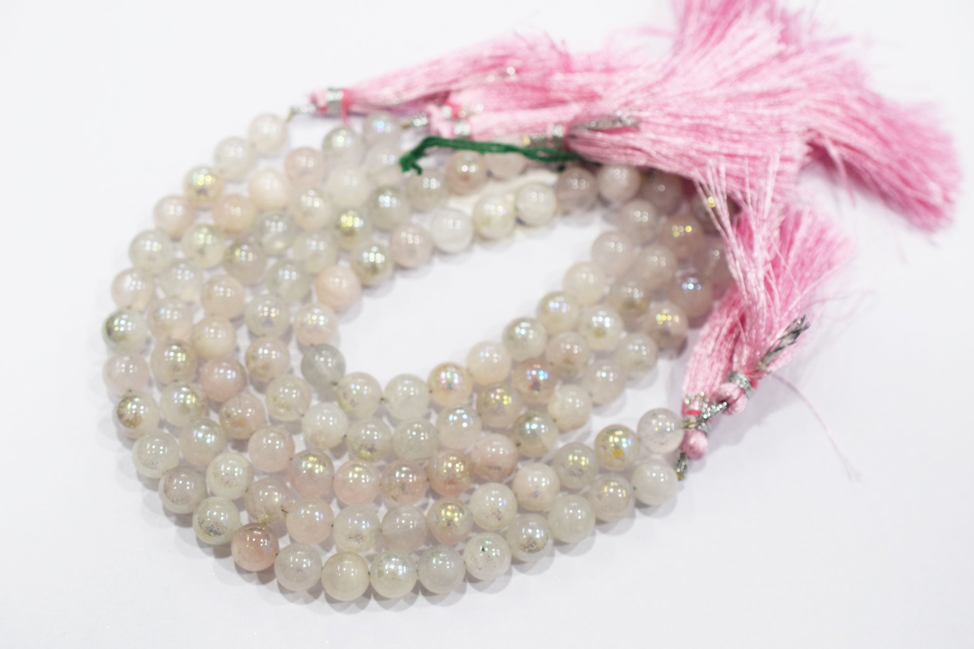 Mystic Metallic Coated Rose Quartz smooth Beads , Sold By Strand , 8 - 8.50 mm , 7" , 20371