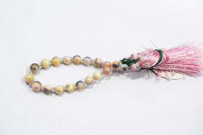 Mystic Metallic Coated Pink Peruvian Opal smooth Beads , Sold By Strand , 5 - 6 mm , 5" , 20373