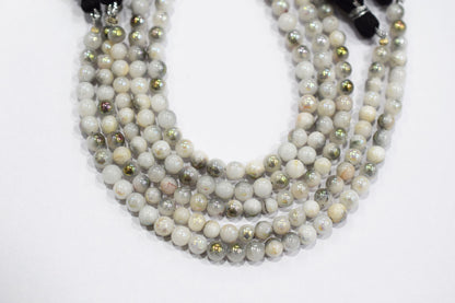 Mystic Metallic Coated White Agate smooth Beads , Sold By Strand , 5 mm , 7" ,  20380