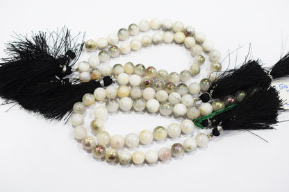 Mystic Metallic Coated White Agate smooth Beads , Sold By Strand , 7.50 - 8 mm , 7" , 20383