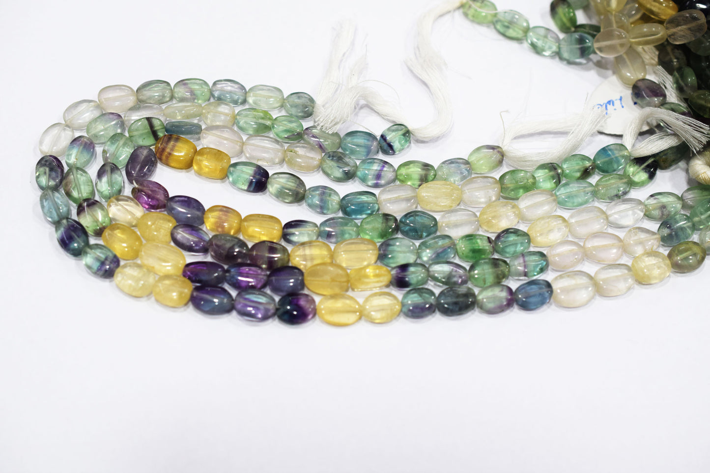Natural Multi Fluorite Oval Nuggets Shape Beads , Sold By Strand , 8x10 - 8.50x12  mm , 13" , 20628