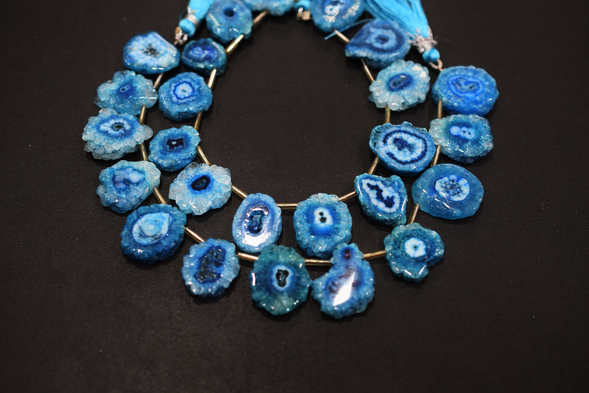 Sky Blue Color Druzy Nuggets Shape Briolettes , Sold By Strand , 13x15 - 18x20 mm , 8" ,  20633