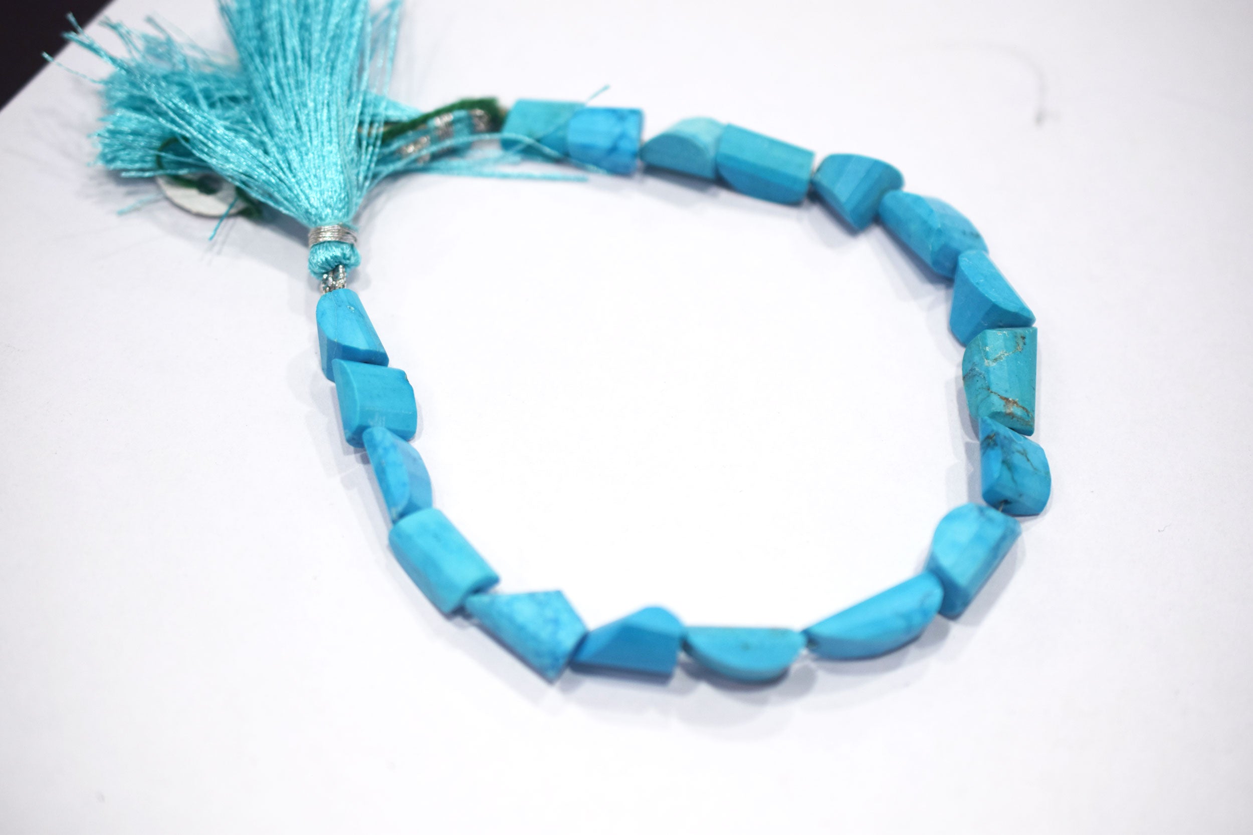 Howlite Turquoise Laser Cut Nuggets Shape Beads , Howlite Turquoise Nuggets Shape Beads , 8.50 Inches , 9x10 - 10x16 mm , 30413