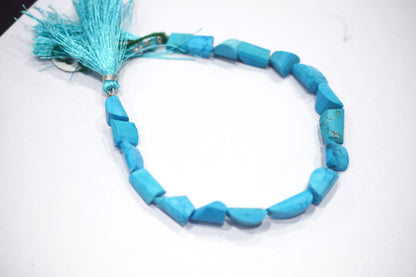 Howlite Turquoise Laser Cut Nuggets Shape Beads , Howlite Turquoise Nuggets Shape Beads , 8.50 Inches , 9x10 - 10x16 mm , 30413