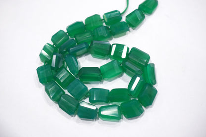 Green Onyx Laser Cut Nuggets Shape Beads ,Sold By Strand , 8.50x12 - 11x14 mm , 30412