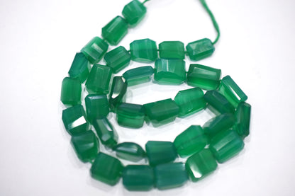 Green Onyx Laser Cut Nuggets Shape Beads ,Sold By Strand , 8.50x12 - 11x14 mm , 30412