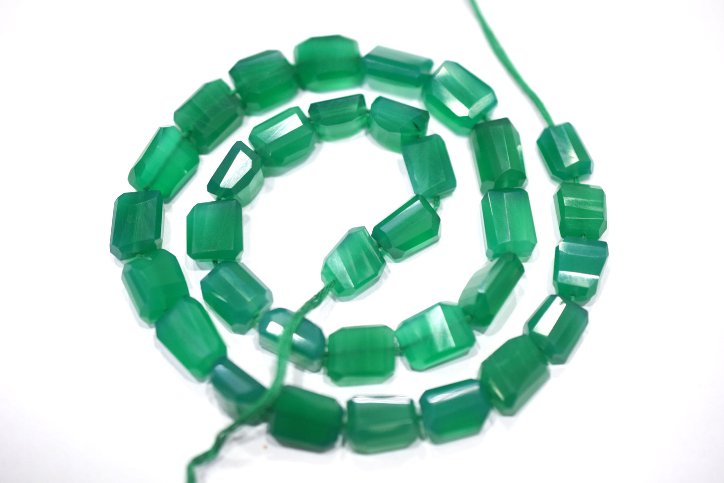 Green Onyx Laser Cut Nuggets Shape Beads ,Sold By Strand , 8.50x12 - 11x14 mm , 30412
