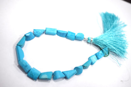 Howlite Turquoise Laser Cut Nuggets Shape Beads , Howlite Turquoise Nuggets Shape Beads , 8.50 Inches , 9x10 - 10x16 mm , 30413