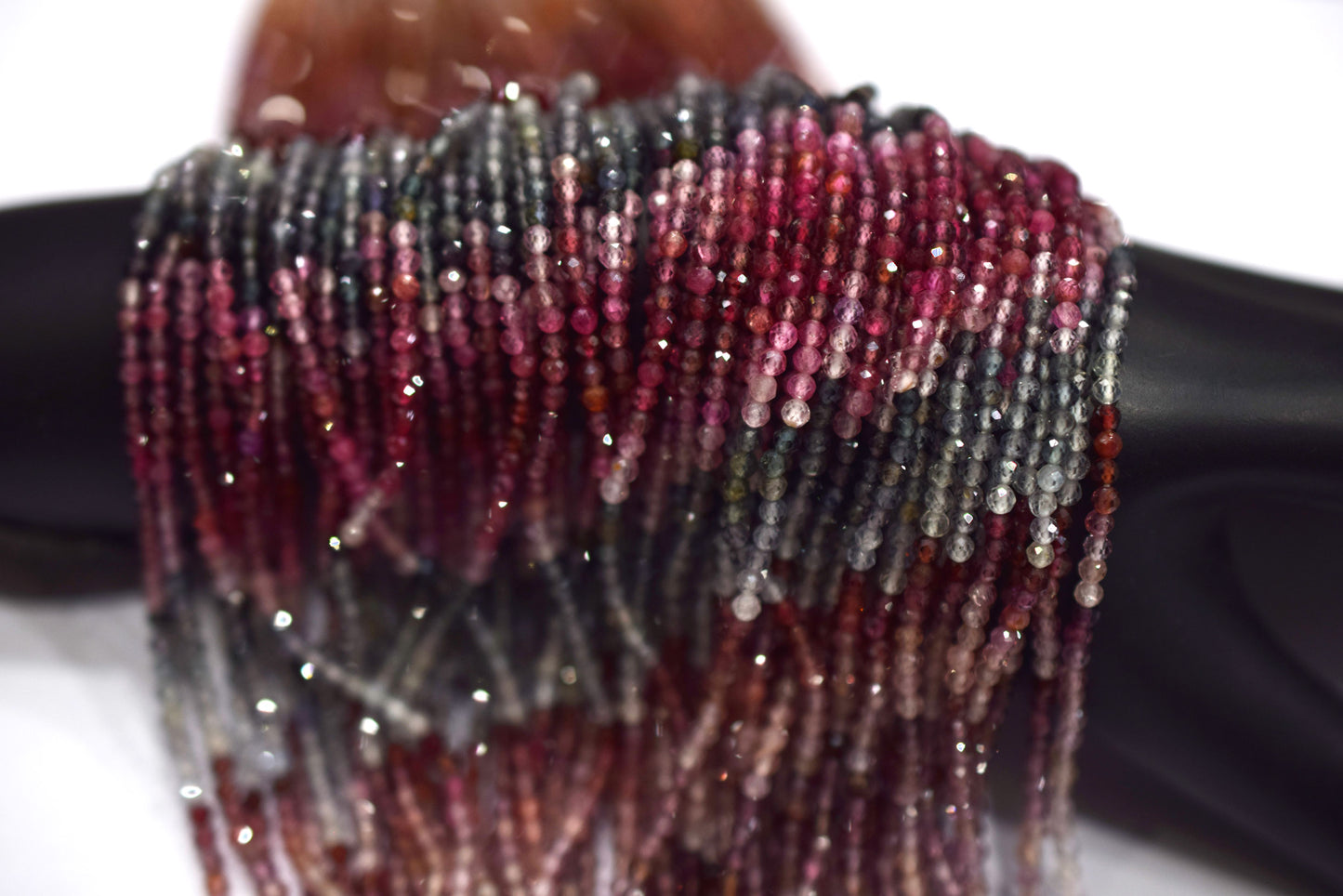 Multi Spinel Round Shape Beads , Multi Spinel Faceted Round Shape Beads , Sold By Strand , 13 Inches , 2.50 mm , 30420