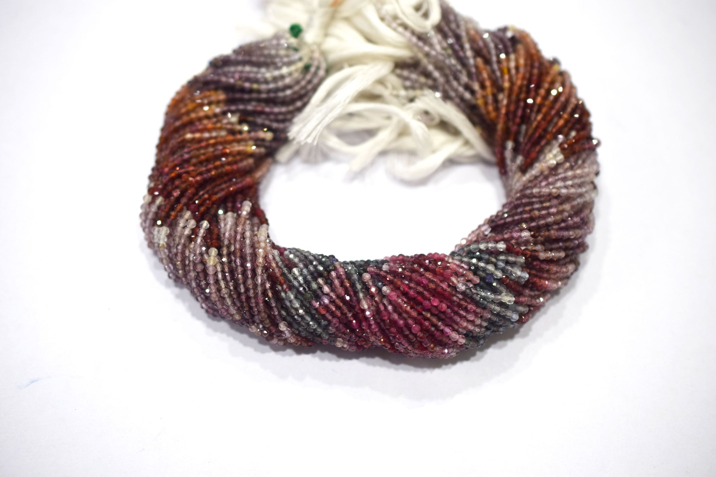 Multi Spinel Round Shape Beads , Multi Spinel Faceted Round Shape Beads , Sold By Strand , 13 Inches , 2.50 mm , 30420