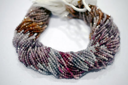 Multi Spinel Faceted Round Shape Beads , Sold By Strand , 13 Inches , 2.75 mm , 30422