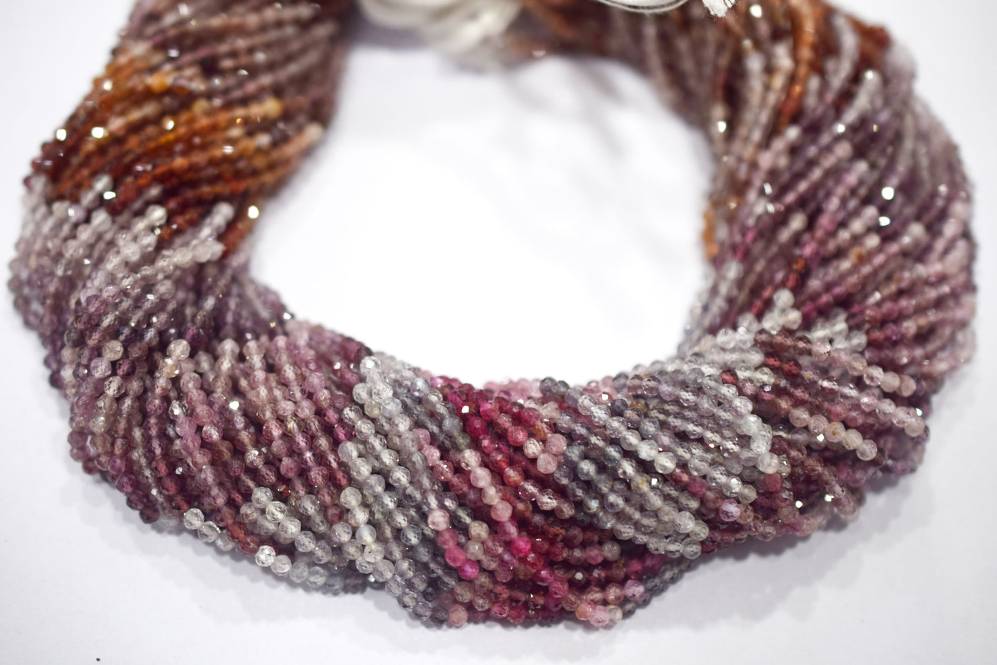 Multi Spinel Faceted Round Shape Beads , Sold By Strand , 13 Inches , 2.75 mm , 30422