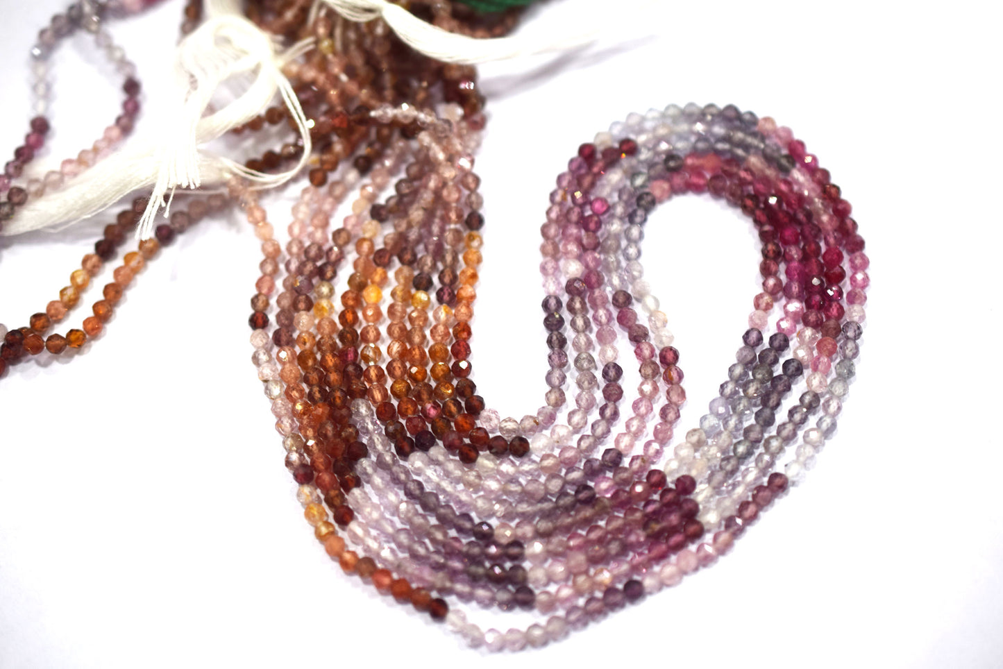 Multi Spinel Faceted Round Shape Beads , Sold By Strand , 13 Inches , 2.75 mm , 30422
