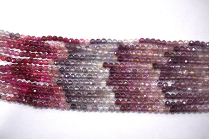 Multi Spinel Faceted Round Shape Beads , Sold By Strand , 13 Inches , 2.75 mm , 30422