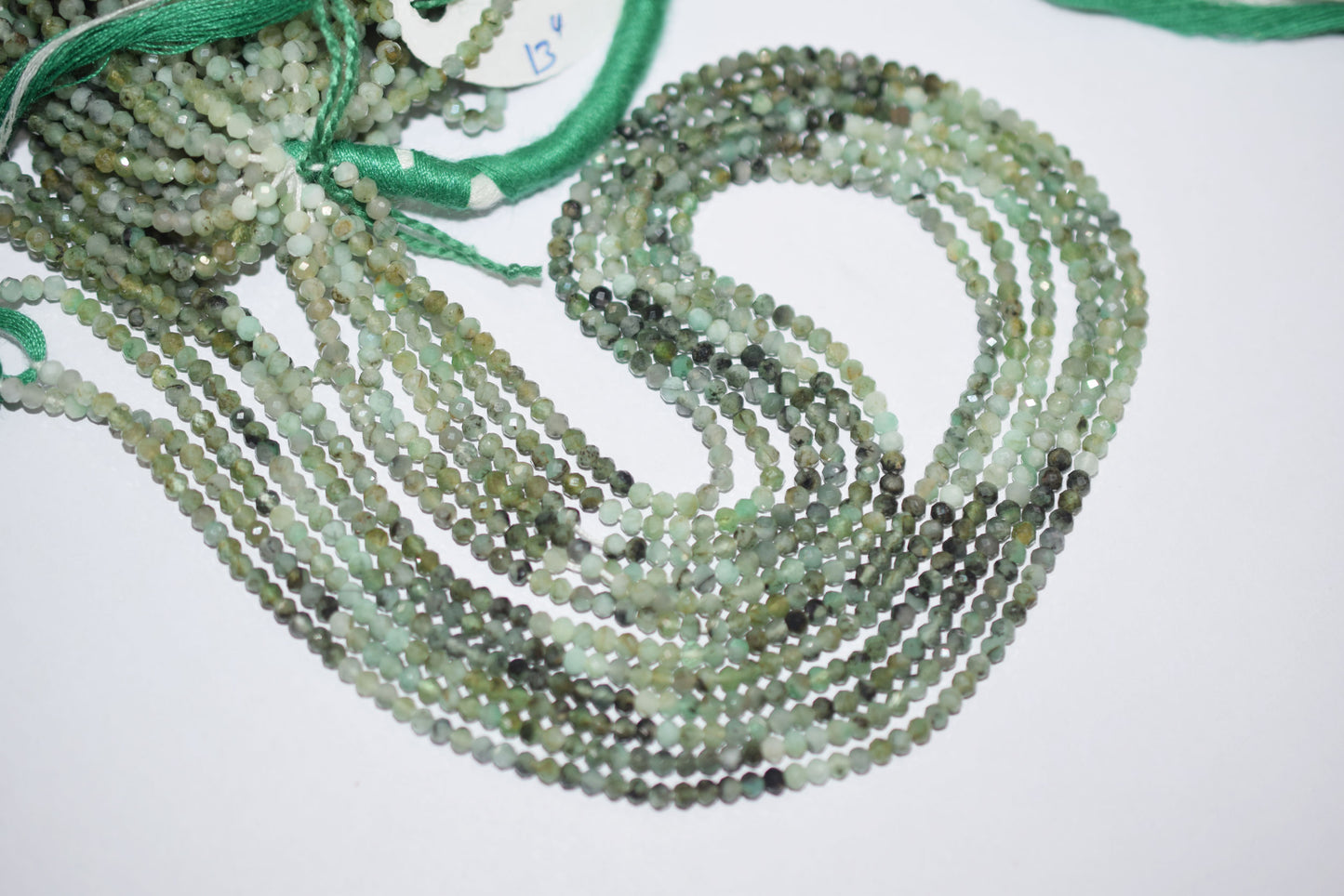 Sakota Emerald Faceted Round Shape Beads , Sold By Strand , 13 Inches , 2.75 mm , 30423