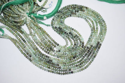 Sakota Emerald Faceted Round Shape Beads , Sold By Strand , 13 Inches , 2.75 mm , 30423