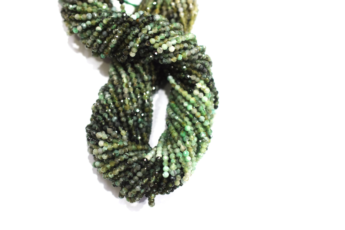 Sakota Emerald Faceted Round Shape Beads , Sold By Strand , 13 Inches , 3.00 mm , 30424