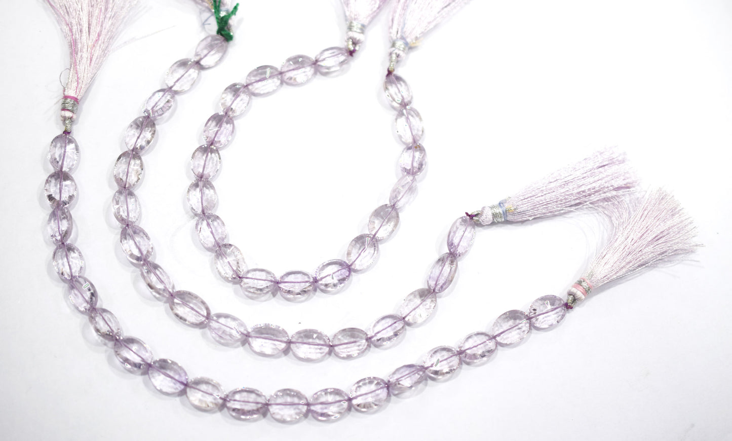 Pink Amethyst Concave Cut Oval Shape Beads , Sold By Strand , 8.5 Inches , 10x12 - 11x14 mm , 30435