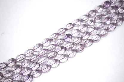 Pink Amethyst Concave Cut Oval Shape Beads , Sold By Strand , 8 Inches , 9x11 - 10x12 mm , 30436