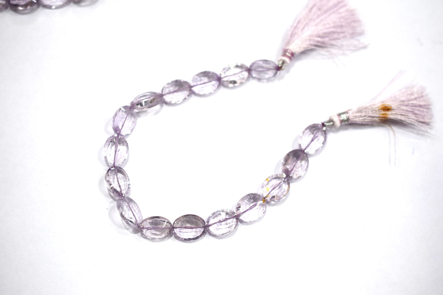 Pink Amethyst Concave Cut Oval Shape Beads , Sold By Strand , 8 Inches , 9x11 - 10x12 mm , 30436
