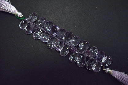 Pink Amethyst Concave Cut Oval Shape Faceted  Beads , Sold By Strand , 4 Inches , 8x14 - 11x16 mm , 30437