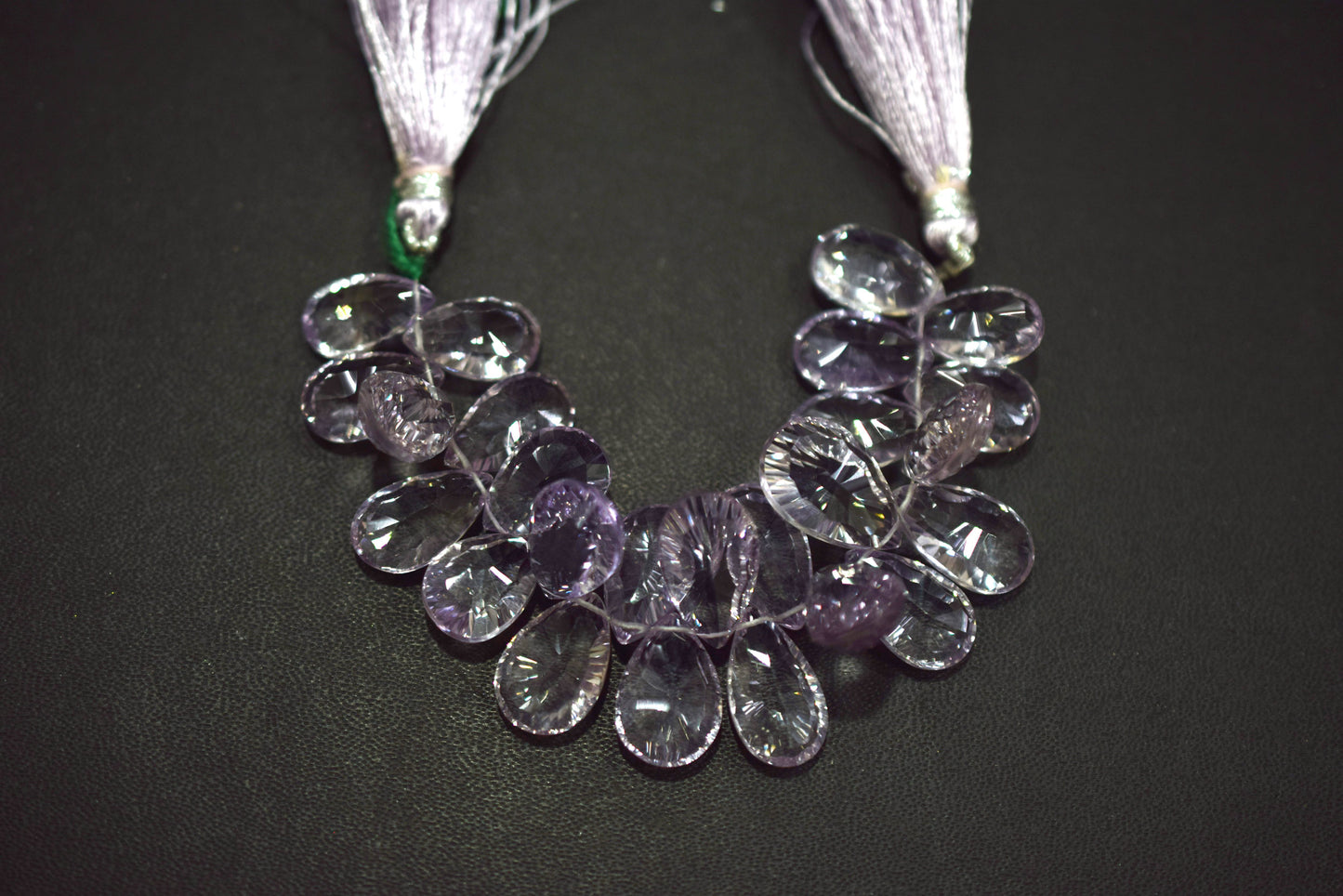 Pink Amethyst Concave Cut Oval Shape Faceted  Beads , Sold By Strand , 4 Inches , 8x14 - 11x16 mm , 30437